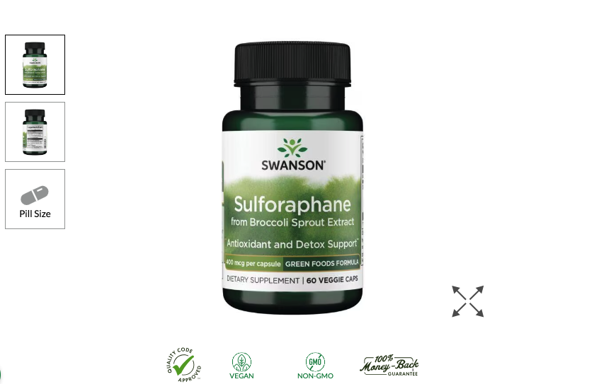 bottle of sulforaphane